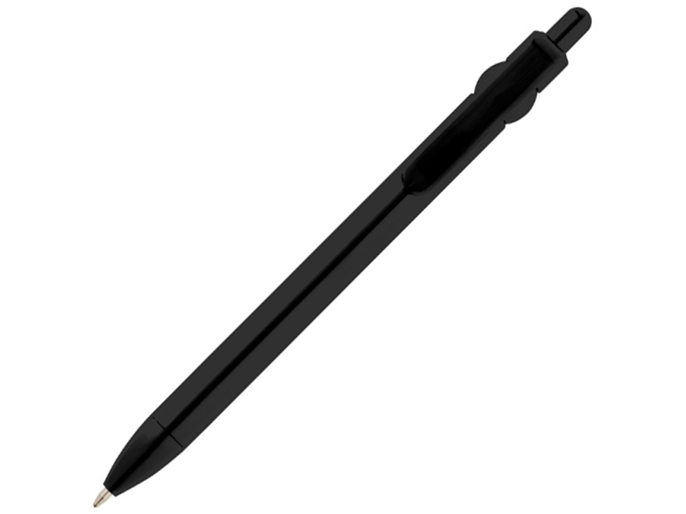 Fidget шариковая ручка из переработанной пластмассы - сплошной черный-0