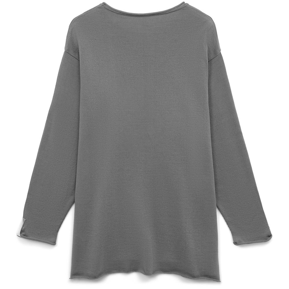 Лонгслив унисекс Siluetti Fuori, серый-1