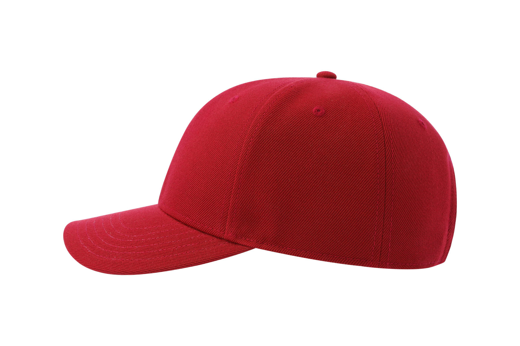 Бейсболка BEAT-S, 6 клиньев, пластиковая застежка, красный-6