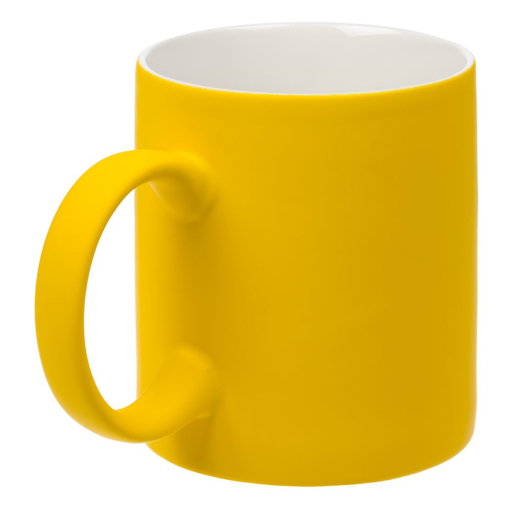 Кружка Promo Soft с покрытием софт-тач, желтая-1