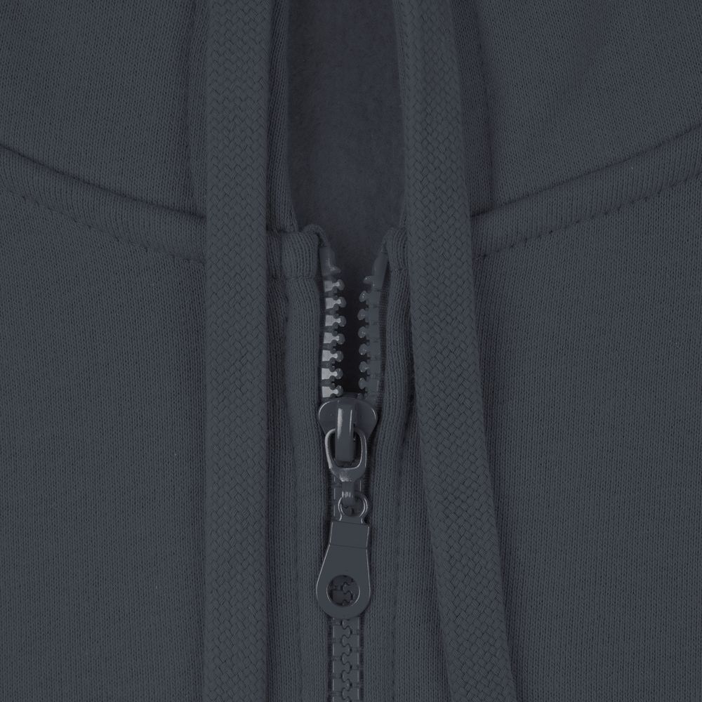 Толстовка на молнии с капюшоном Siverga Heavy 2.0, темно-серая (графит)-2