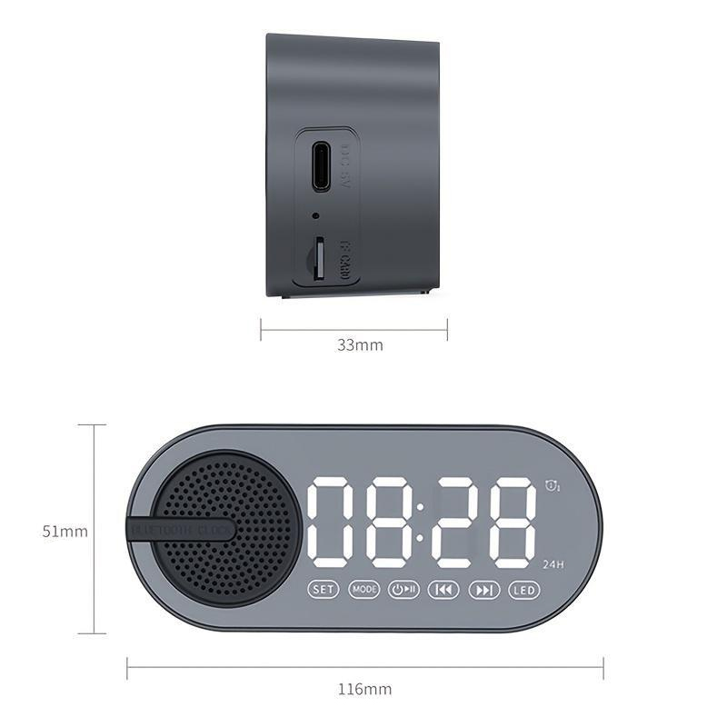 Колонка беспроводная MyTone Sound Clock c часами, Белый-1