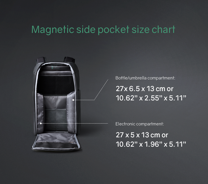 Рюкзак FlipPack 47х30х17 см, черный-15