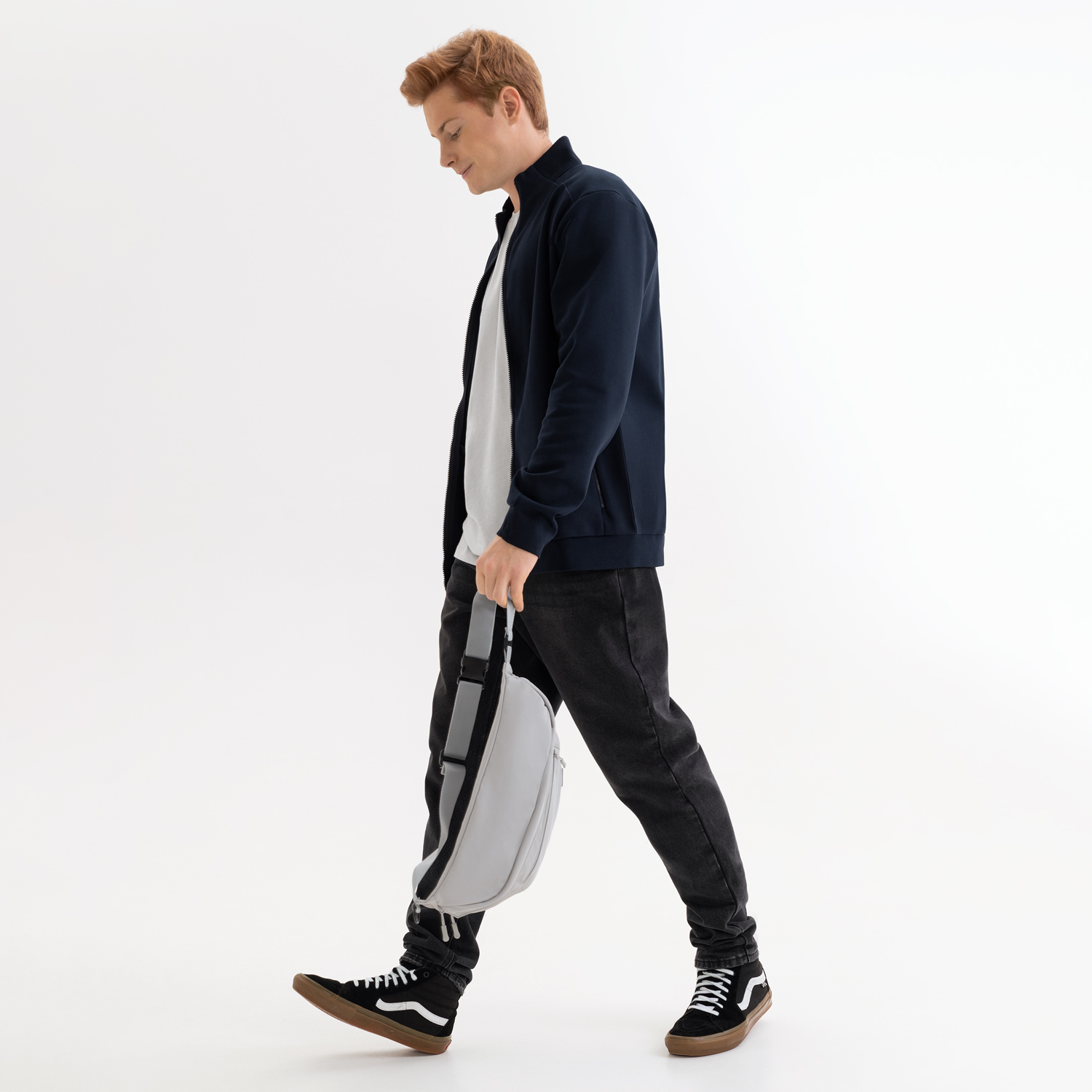 Толстовка на молнии ASTIN темно-синяя-0