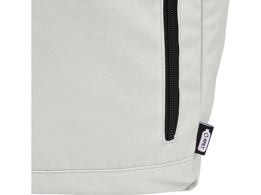 Рюкзак Byron 15,6 объемом 18 л со скручиваемым верхом, изготовленный из переработанного ПЭТ по стандарту GRS, светло-серый-4