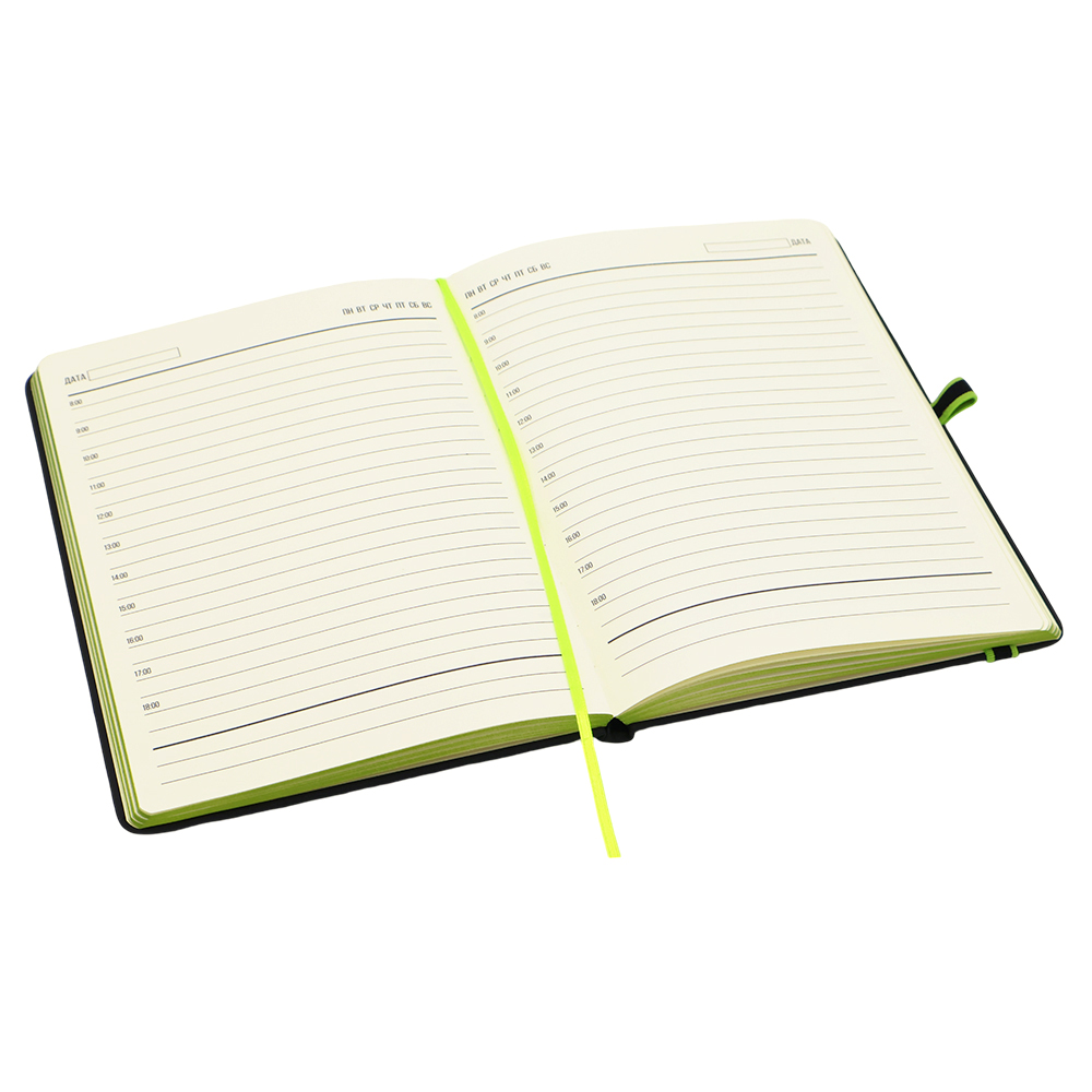 Ежедневник A5 недатированный Sir Lewis в твёрдом переплёте, Зелёный-2