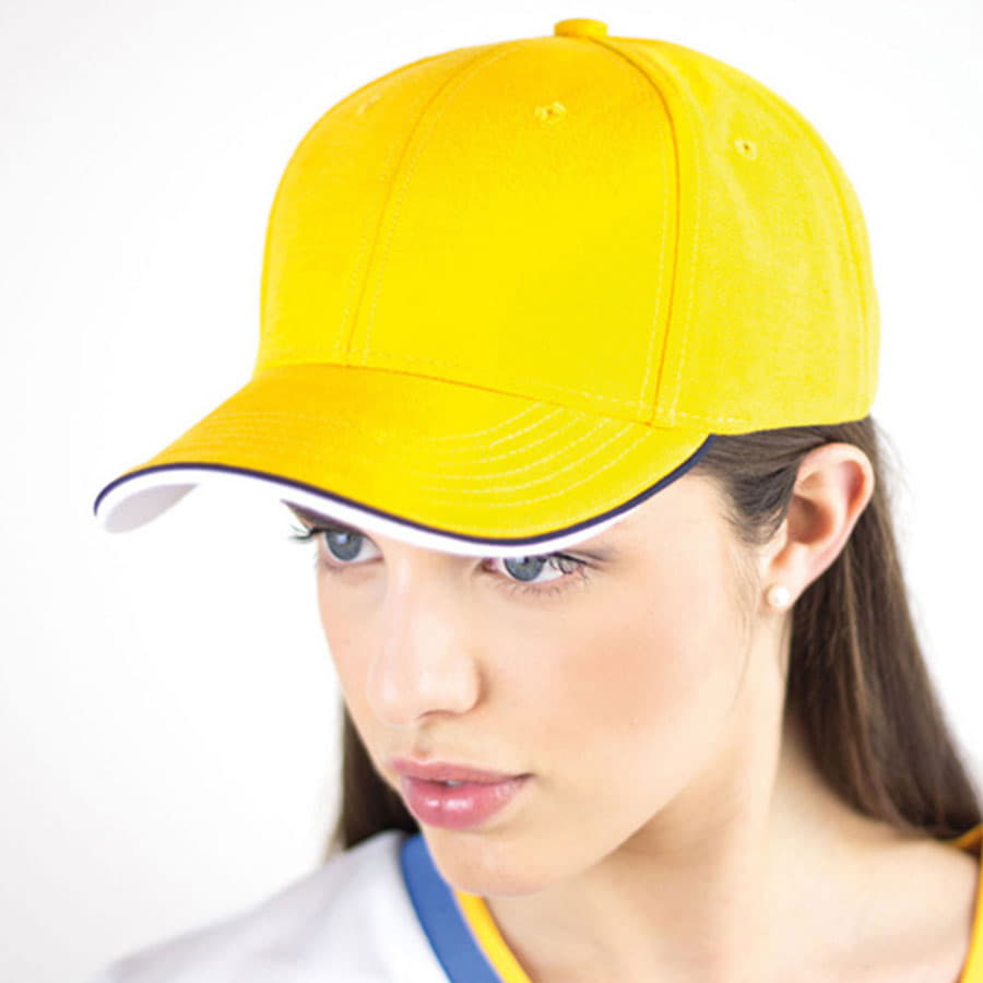 Бейсболка PILOT PIPING SANDWICH, 6 клиньев, металлическая застежка, красный-2