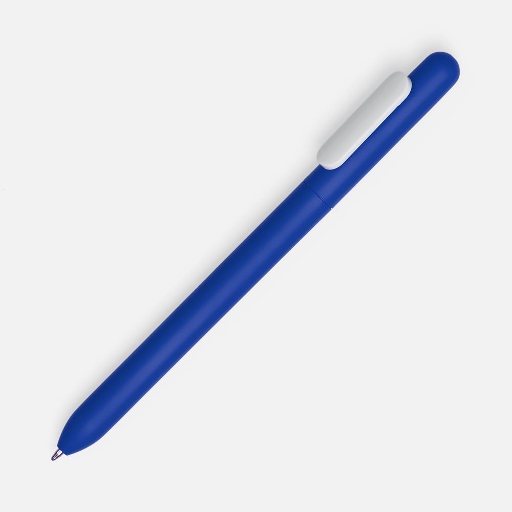 Ручка шариковая Swiper Soft Touch, синяя с белым-0