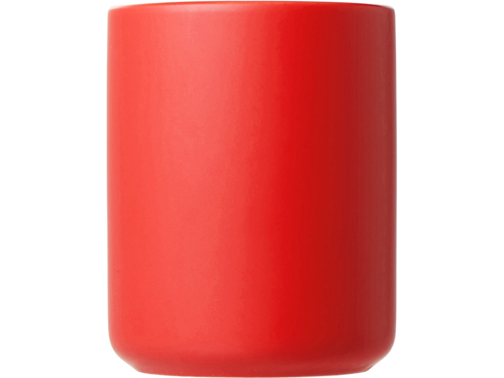 Кружка матовая с прямой ручкой Axio, 360 мл, красный-3