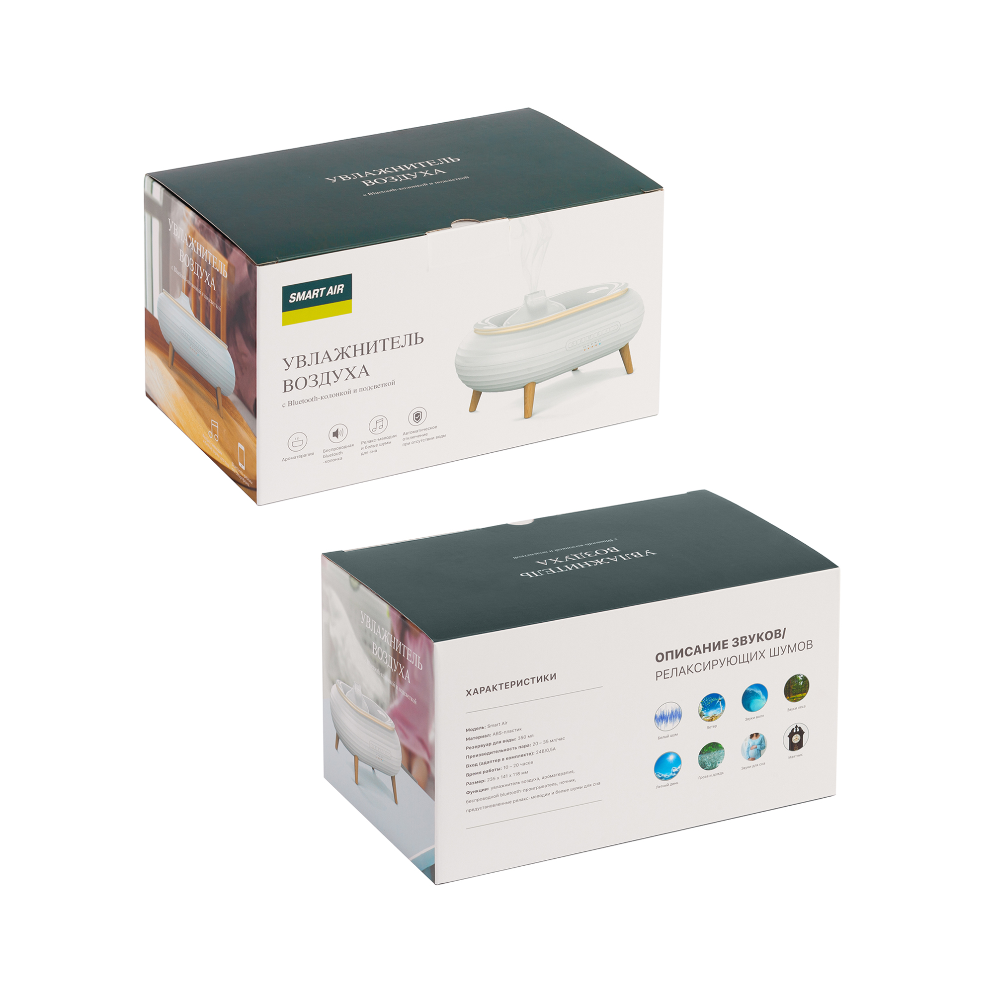 Увлажнитель воздуха "Smart Air" с bluetooth-колонкой, мелодиями и релаксирующими шумами, с подсветкой и ароматизатором-7