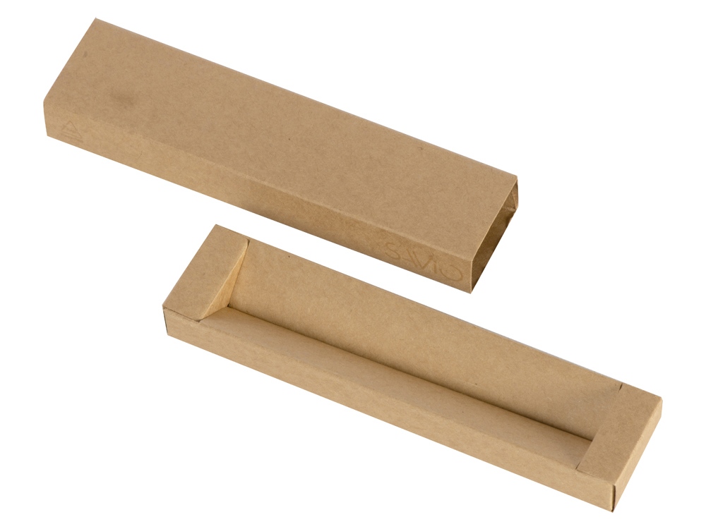 Футляр для 1 ручки из переработанного картона Recycard, натуральный-3