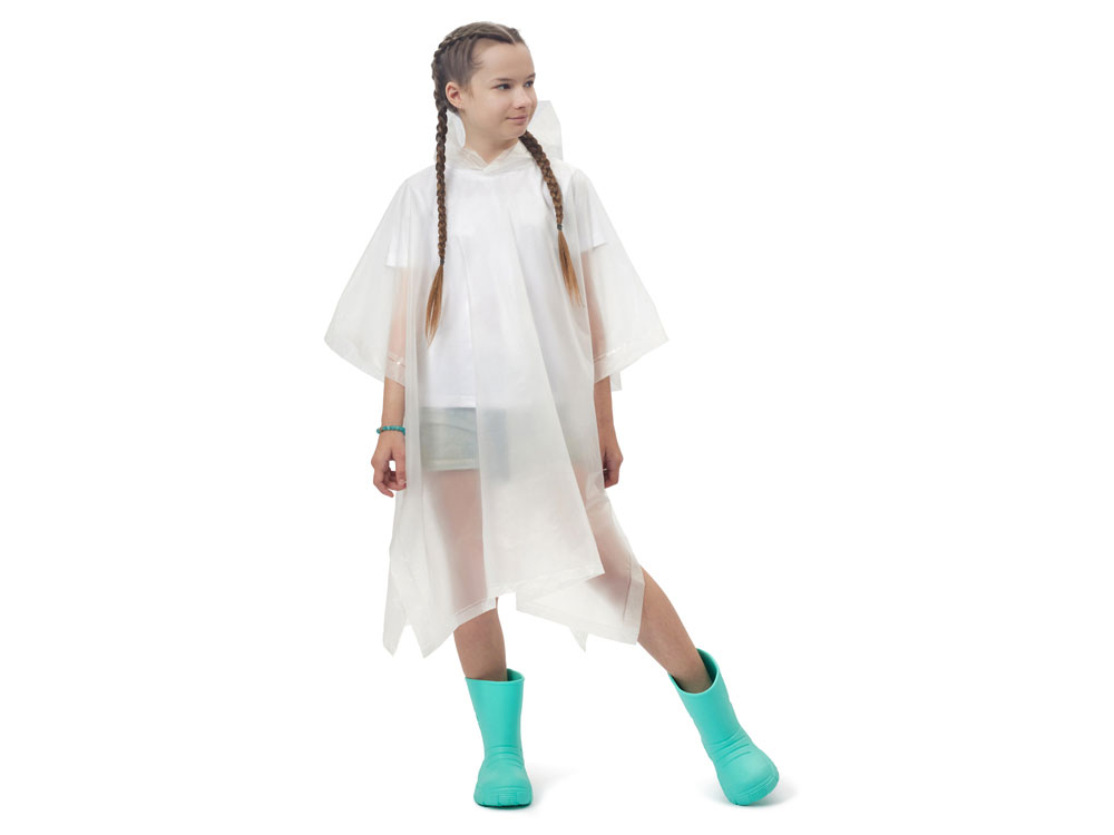 Пончо Hawaii c чехлом детский, белый-0