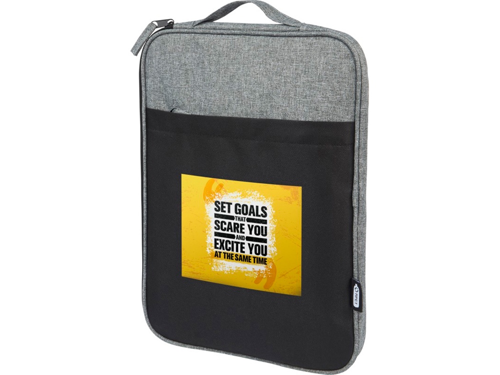 Двухцветный чехол для ноутбука 14 Reclaim объемом 2,5 л, изготовленный из переработанных материалов по стандарту GRS, серый яркий-5