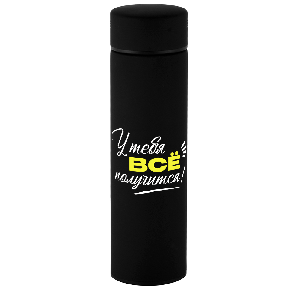 Термос Bronx софт-тач, Черный-2