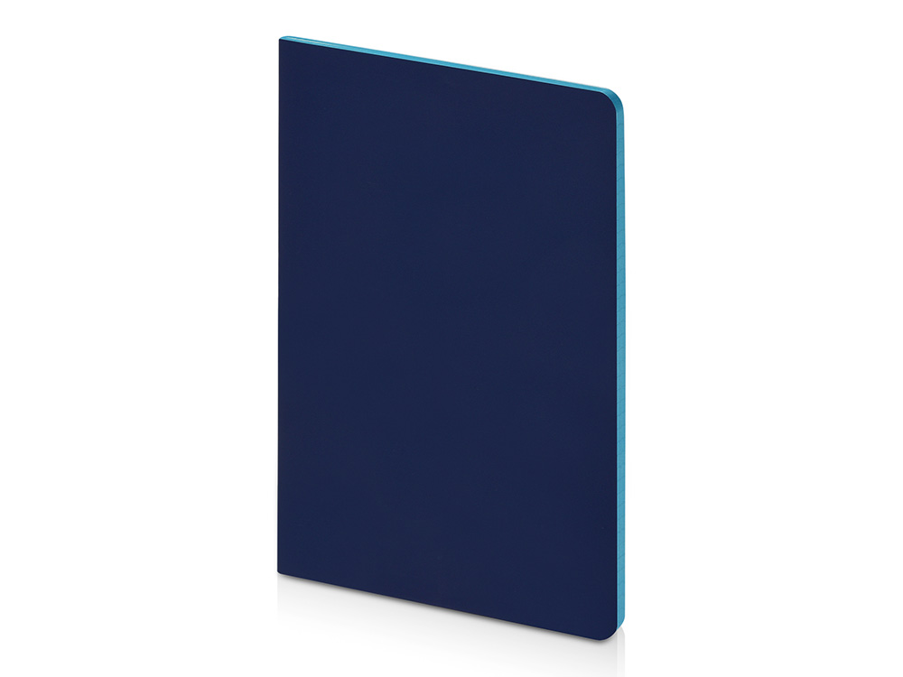 Бизнес-тетрадь А5 Pragmatic Contrast, 40 листов в клетку, темно-синий с бирюзовым срезом-0