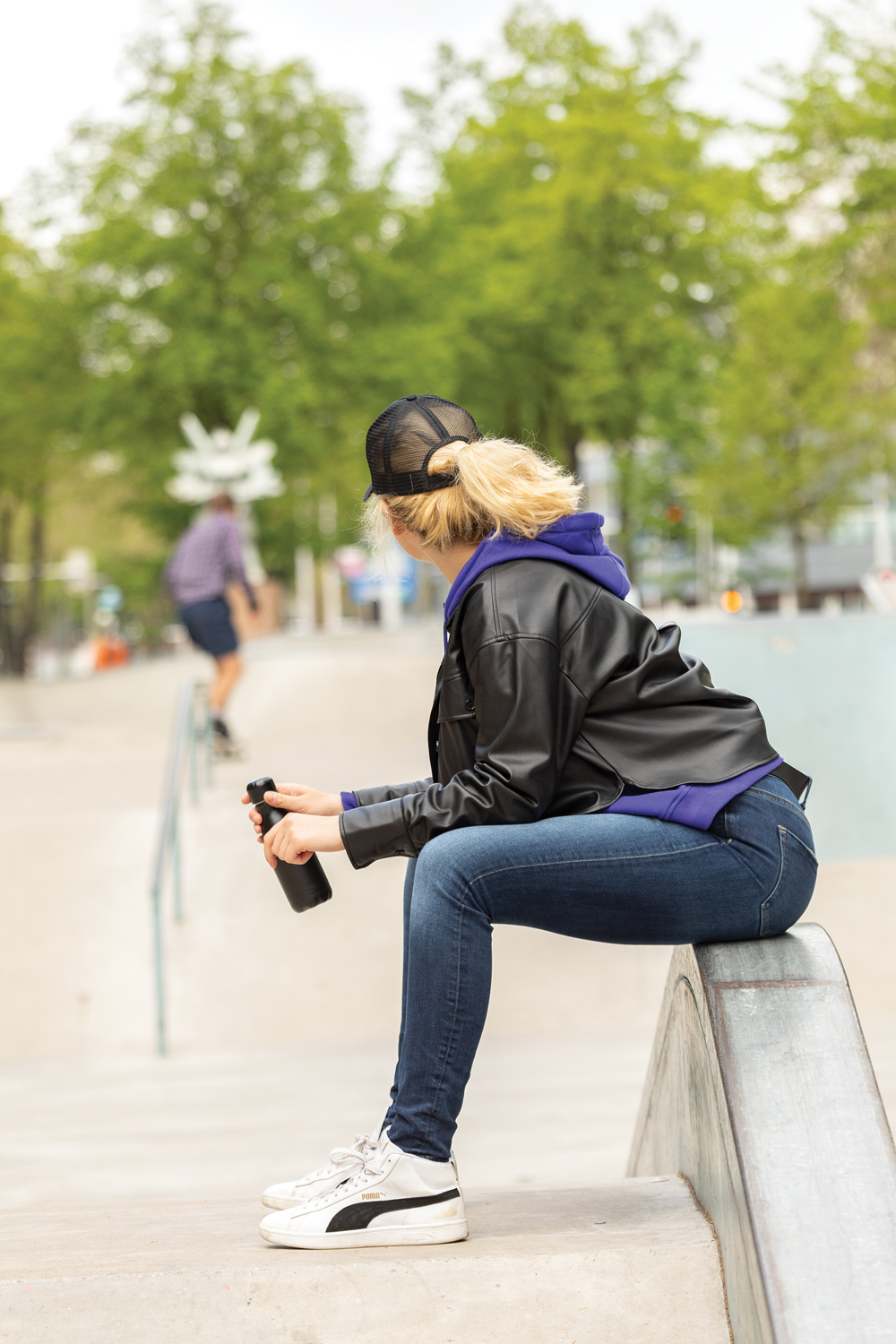 Бейсболка Impact c сеткой из переработанного хлопка AWARE™, 5 клиньев, 190 г-10