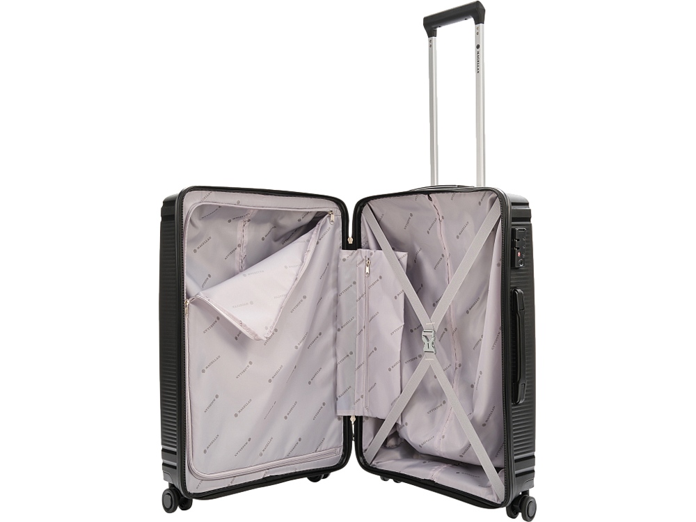 Чемодан 4-х колесный, Magellan, TRINIDAD, 70л, черный металлик-3