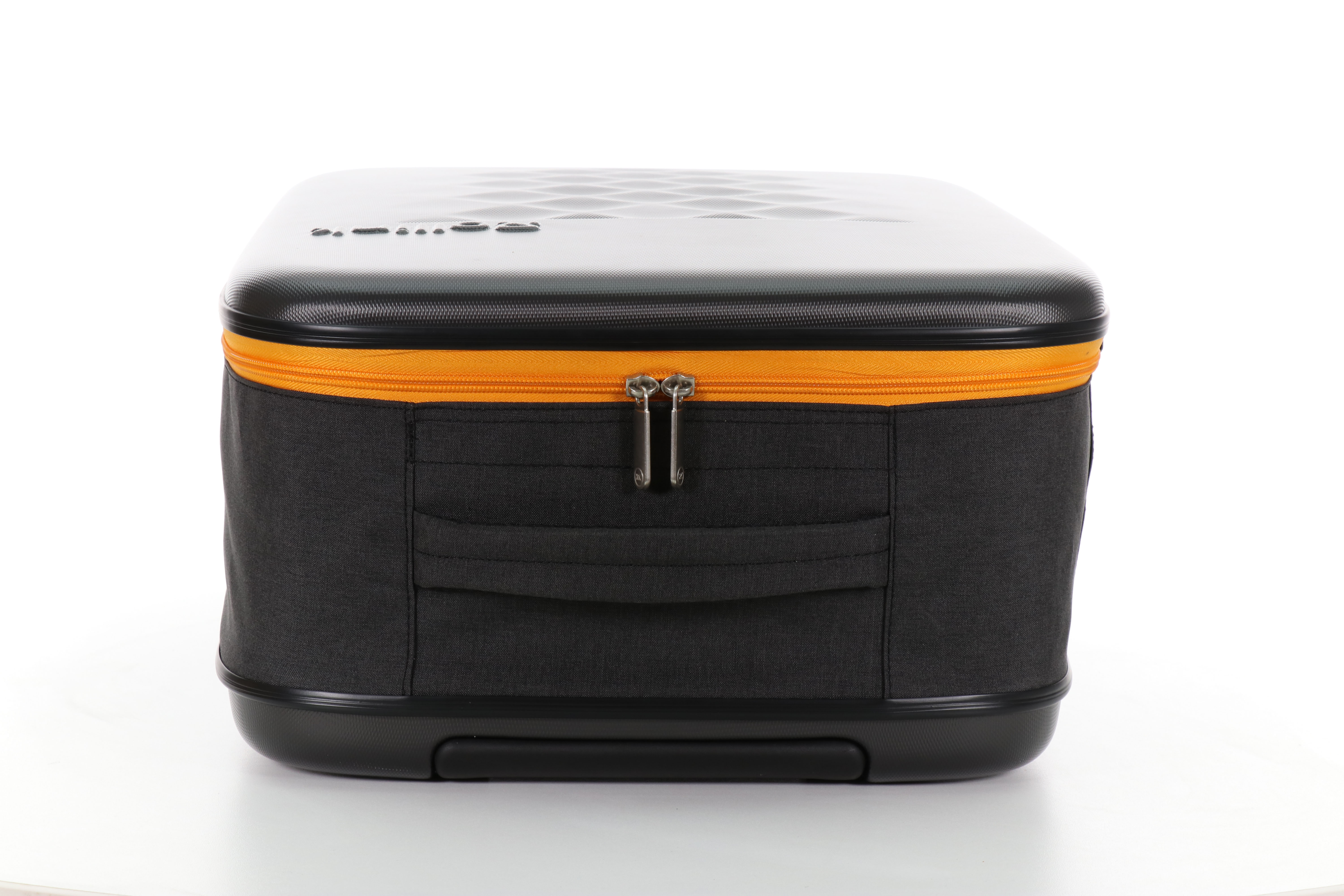 Чемодан складной Rollink Earth 55x40x20 см, 2 колеса, черный/оранжевый-9