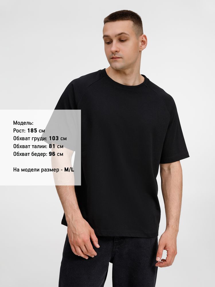 Футболка оверсайз унисекс Avenu, черная-3