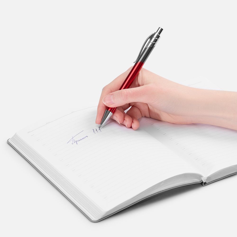 Ручка шариковая Undertone Metallic, красная-2