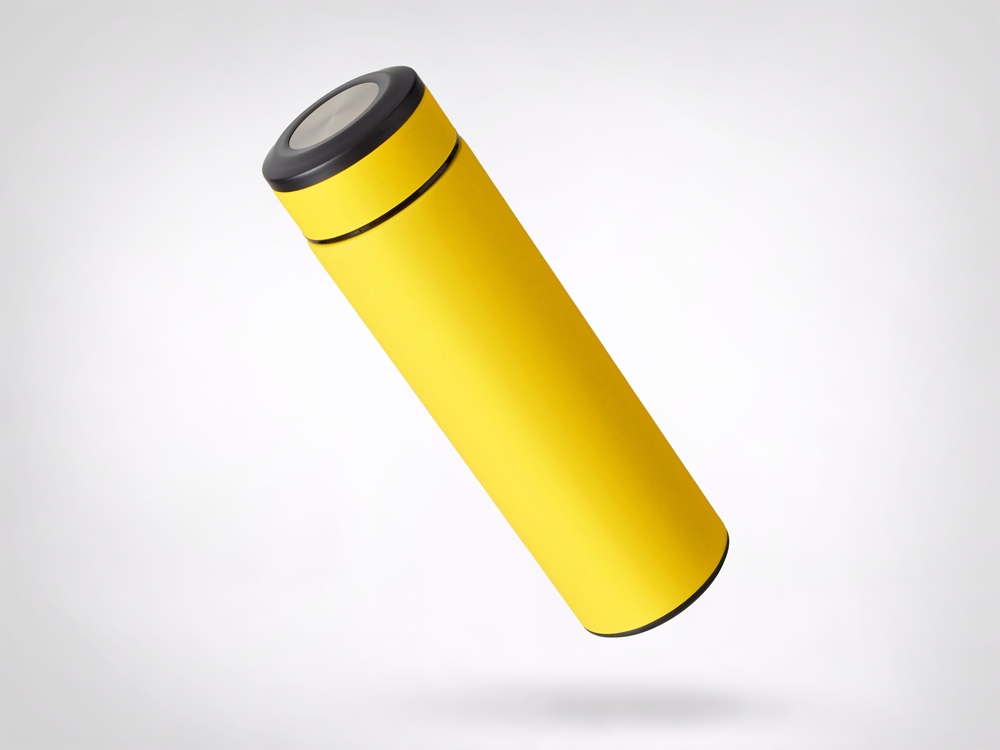 Вакуумный термос Vacuum Flask C1, soft touch, 420мл, желтый-5