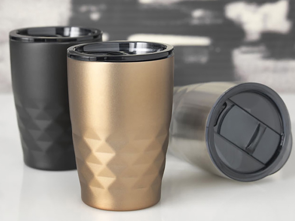 Кружка Geo с вакуумной изоляцией, синий/черный-4