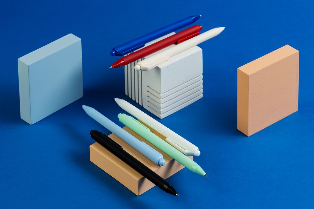 Ручка шариковая Cursive Soft Touch, бежевая-3