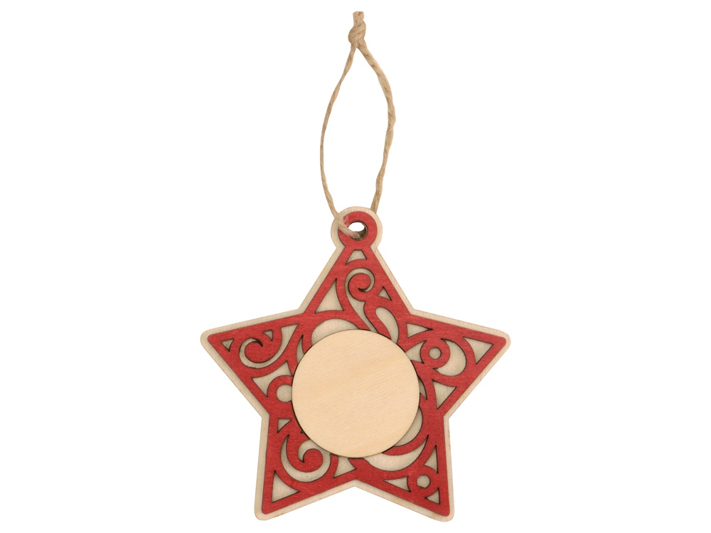 Подвеска деревянная Звезда-1