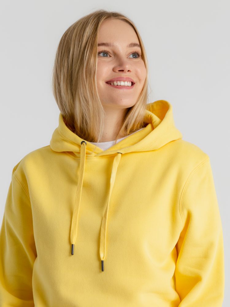 Толстовка с капюшоном унисекс King, желтая-5