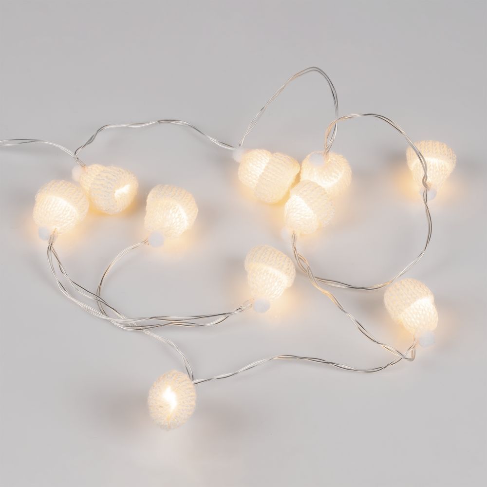 Гирлянда Cosy Poms, белая-2