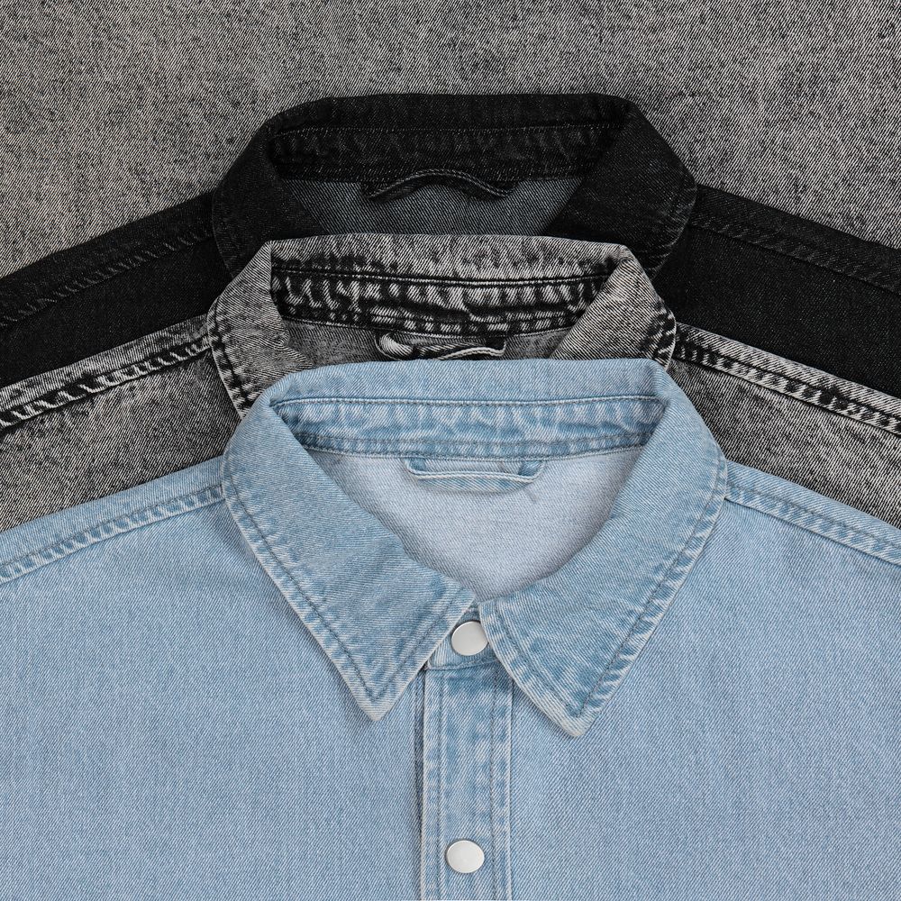 Куртка джинсовая O3, черная-5