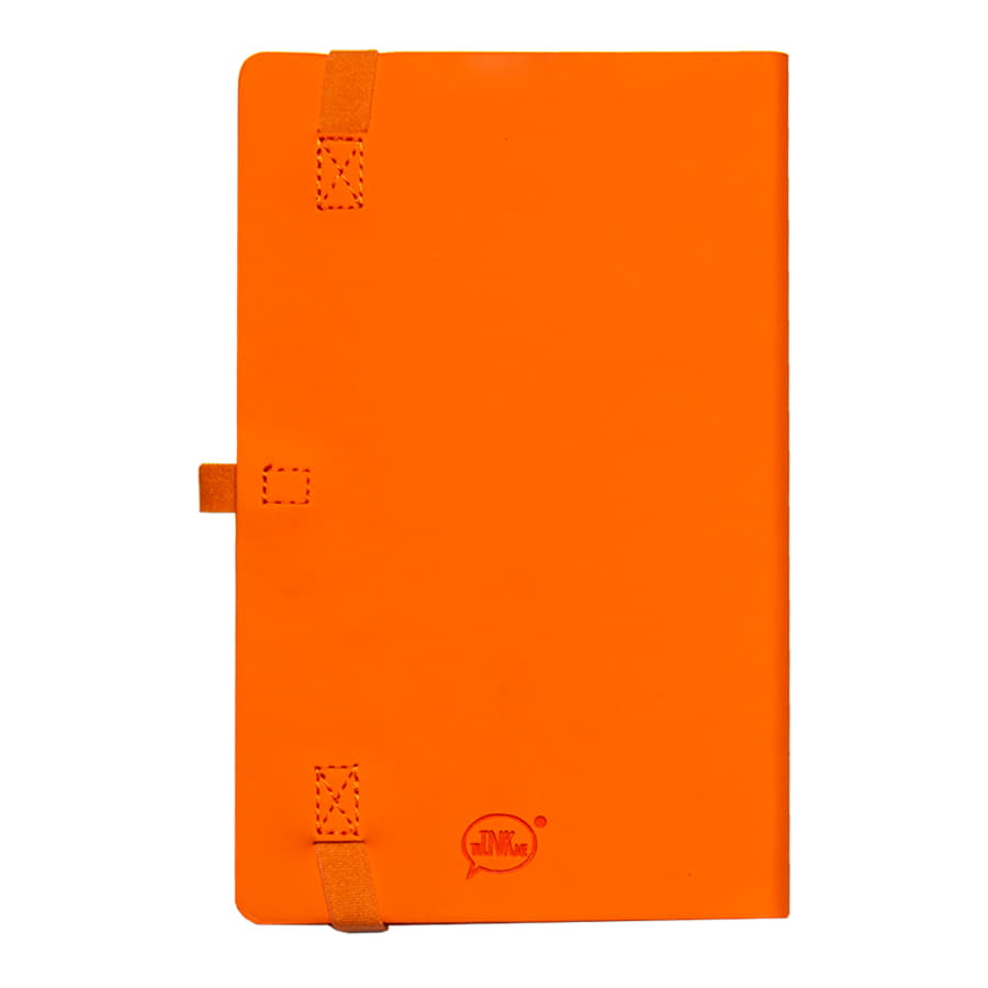 Бизнес-блокнот GRACY на резинке, формат А5, в линейку, оранжевый-2