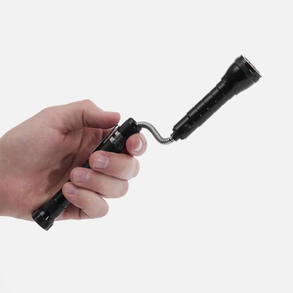 Телескопический фонарь с магнитом Flexion, ver.2, черный-3