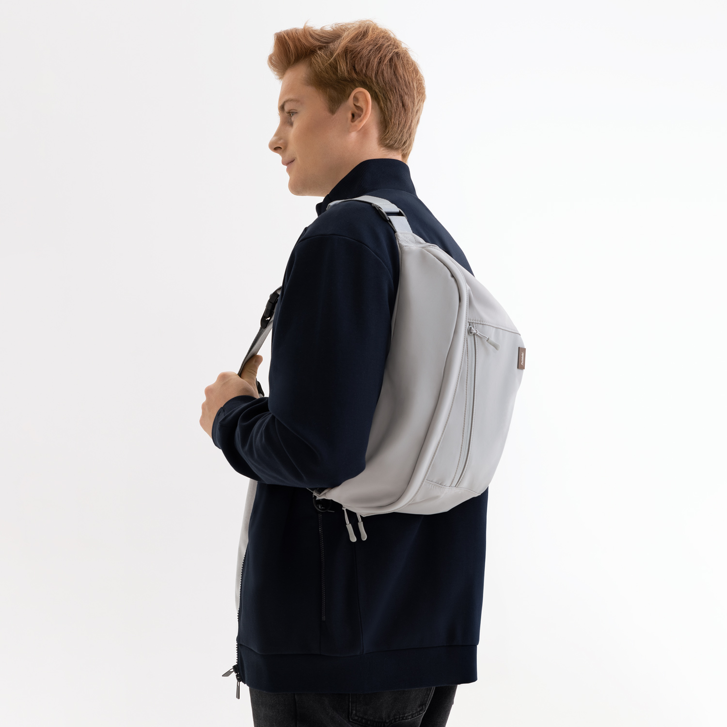 Сумка через плечо (cross body) Бостон (Boston), серая-6