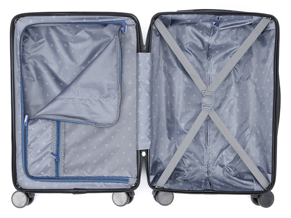 Чемодан TORBER Onego, синий, ABS-пластик, 59,5 х 39,5 х 24 см, 46 л-3