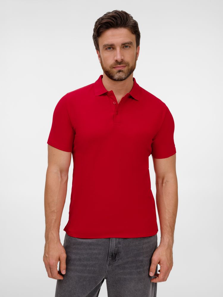 Рубашка поло унисекс Tervise, красная-0