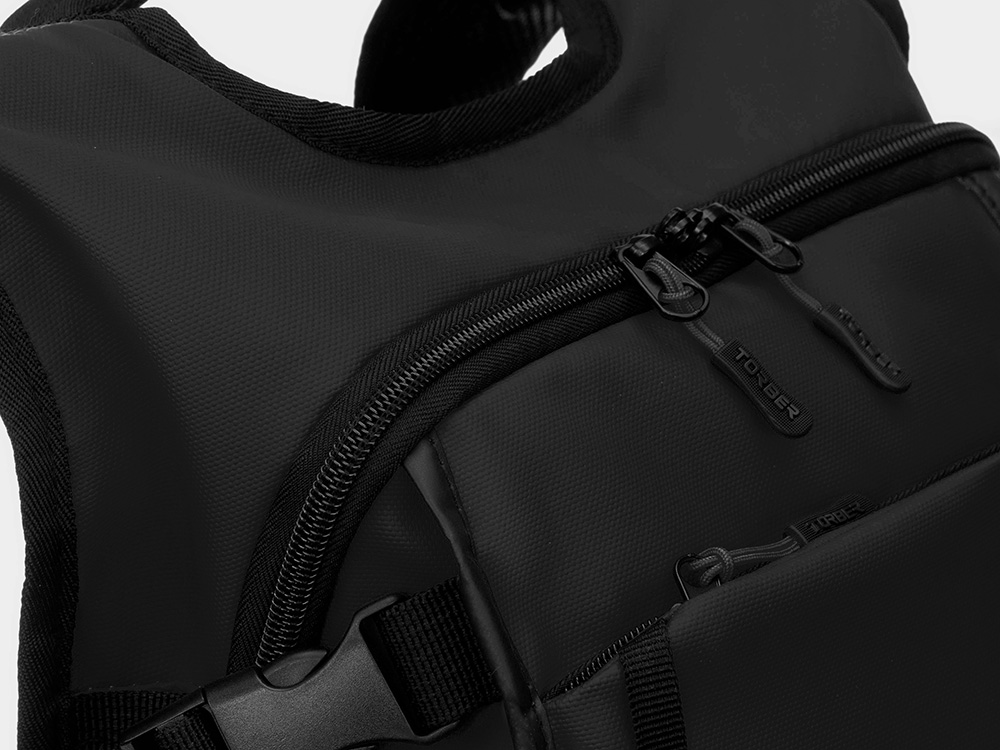 Рюкзак TORBER Mobi, черный, полиэстер 900D с PU покрытием, 45 х 32 х 20 см-5