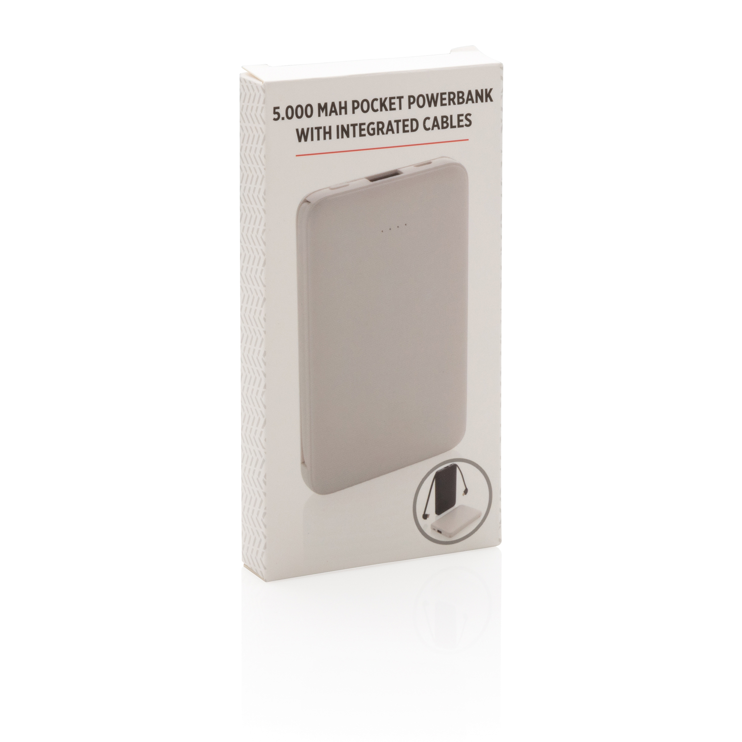 Карманный внешний аккумулятор со встроенным кабелями на 5000 мАч-11