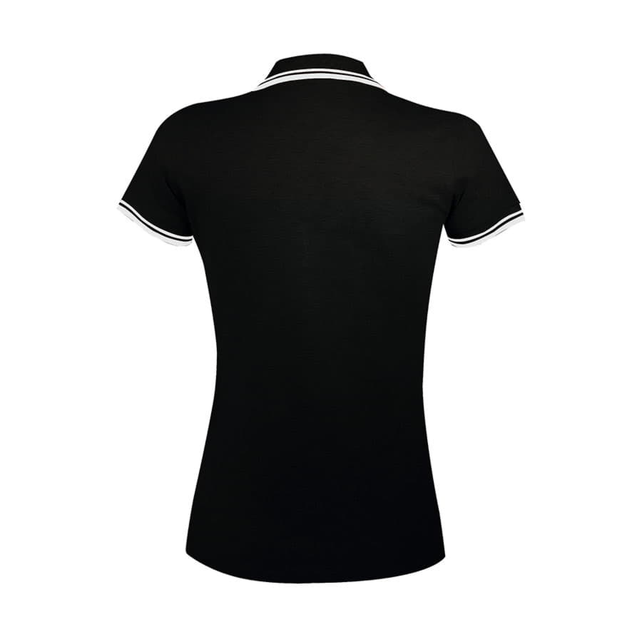 Поло женское PASADENA WOMEN 200, черный, белый-4
