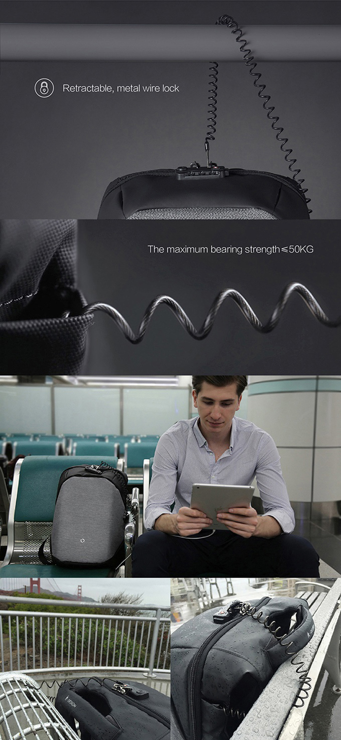 Рюкзак KORIN ClickPack Pro 46х34х16 см, комбинированный черный/серый-16