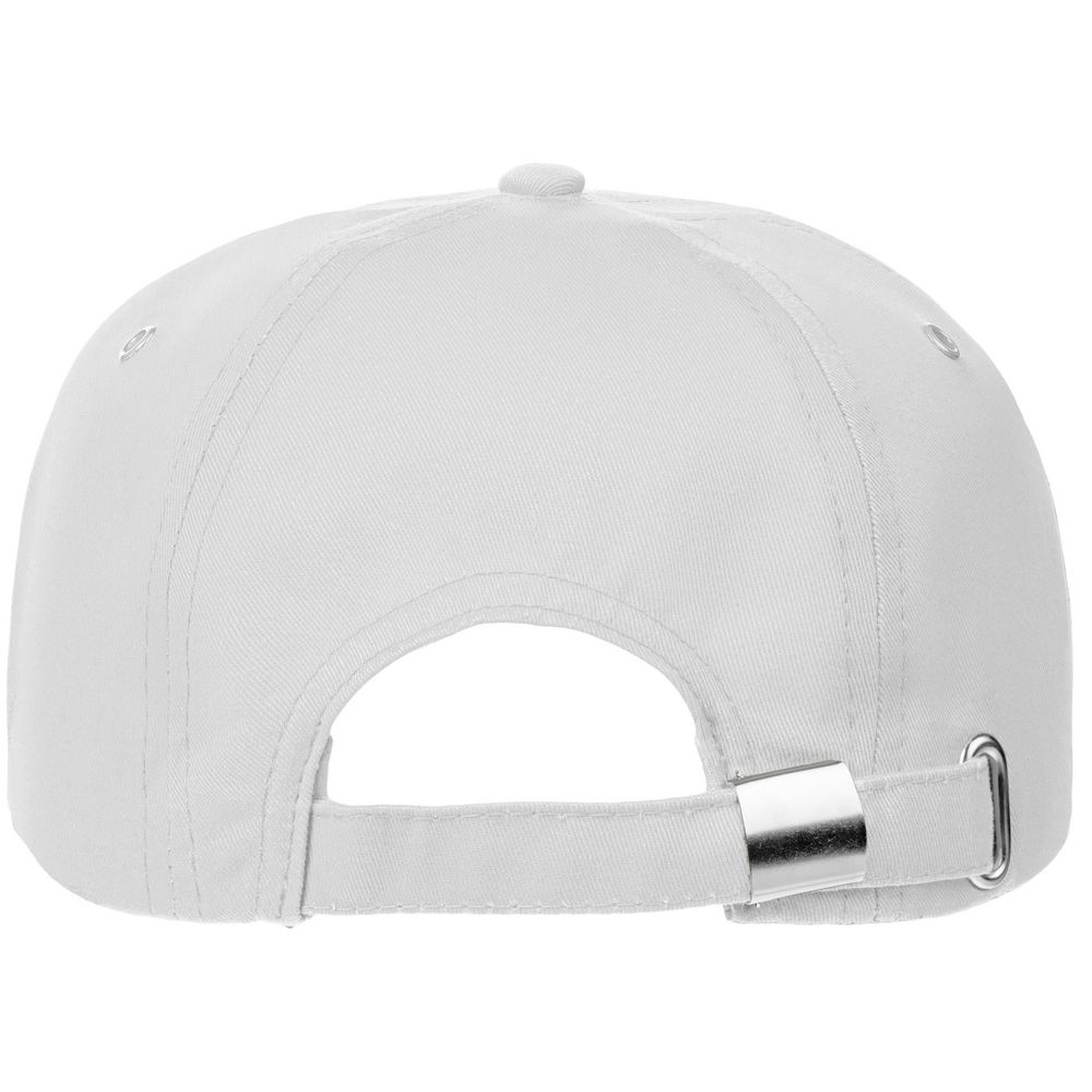 Бейсболка Canopy, белая с темно-синим кантом-2