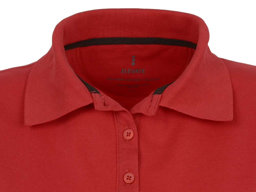 Calgary женская футболка-поло с коротким рукавом, красный-2