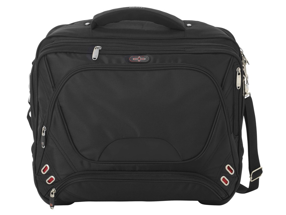 Чемодан на колесиках Proton, удобная для прохождения досмотра, черный-2