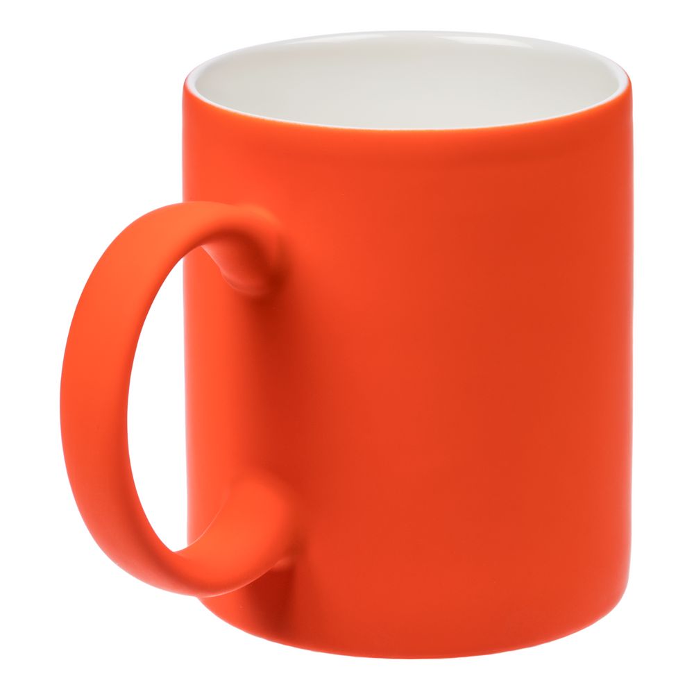 Кружка Promo Soft с покрытием софт-тач, оранжевая-2