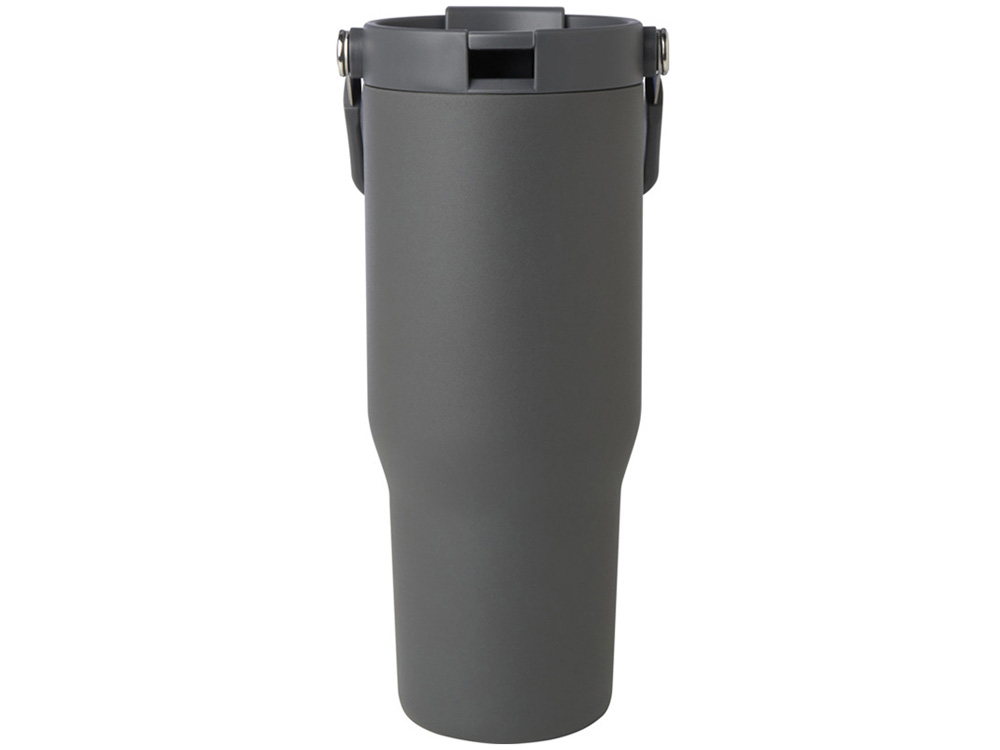 Термостакан Bronx/Бронкс объемом 900 мл из меди и переработанной нержавеющей стали, сертифицированной по стандарту RCS, с вакуумной изоляцией и крышкой с двойной функцией - Серый-1