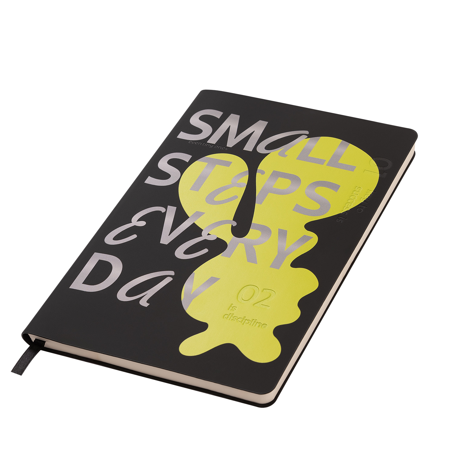 Ежедневник Spark недатированный, черный (с упаковкой, со стикерами)-10