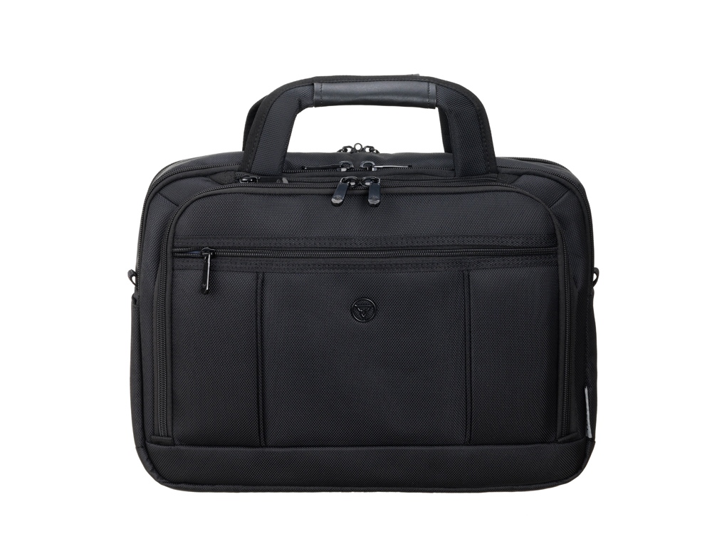 Портфель TORBER VOYAGE для ноутбука 14-16'', черный, баллистический нейлон, 41 x 12 x 30 см, 11 л-0