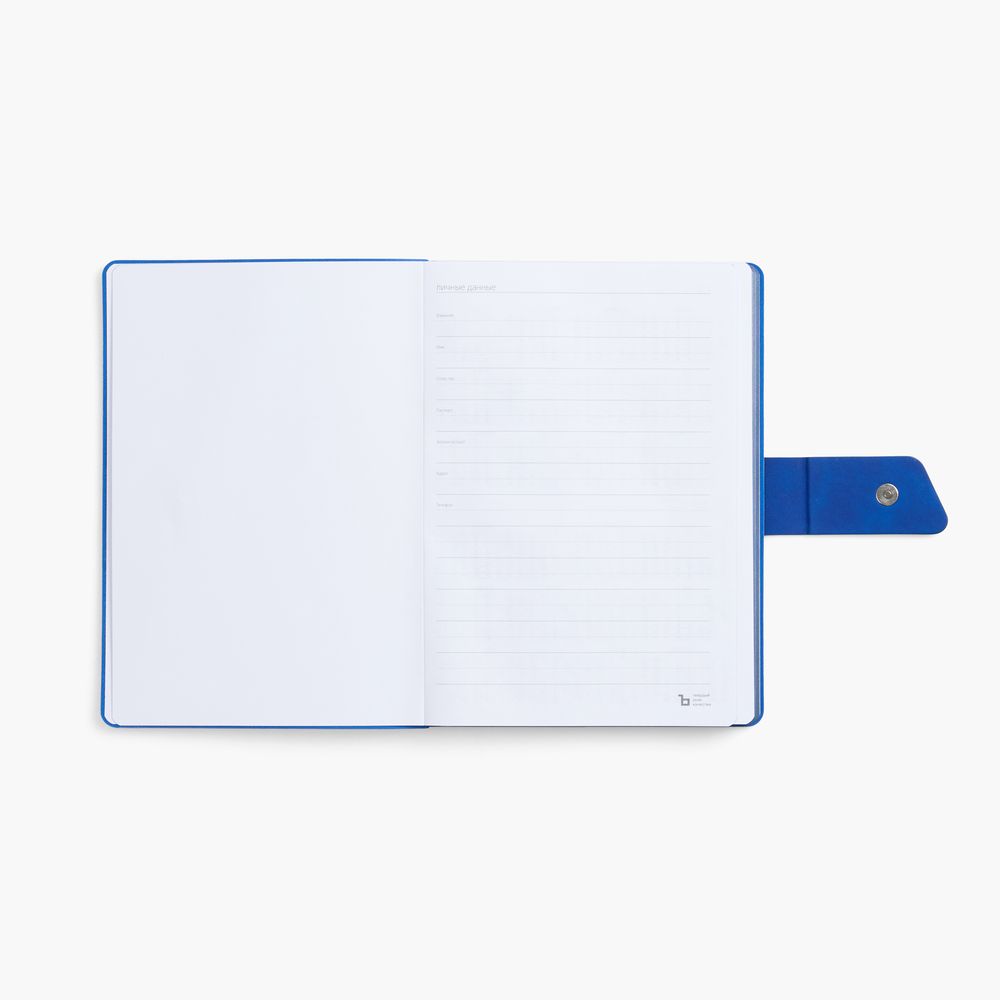 Ежедневник Boom, недатированный, черный с ярко-синий-4
