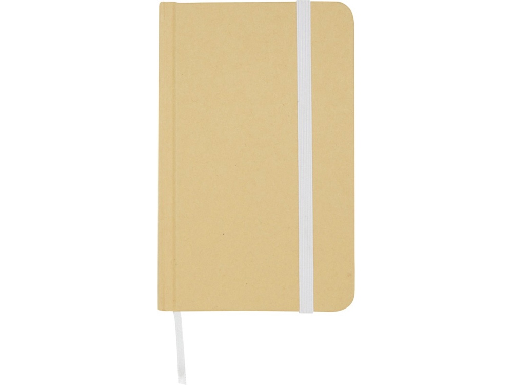 Reed блокнот формата А6 из переработанного материала в твердой обложке с простыми страницами - Белый-1