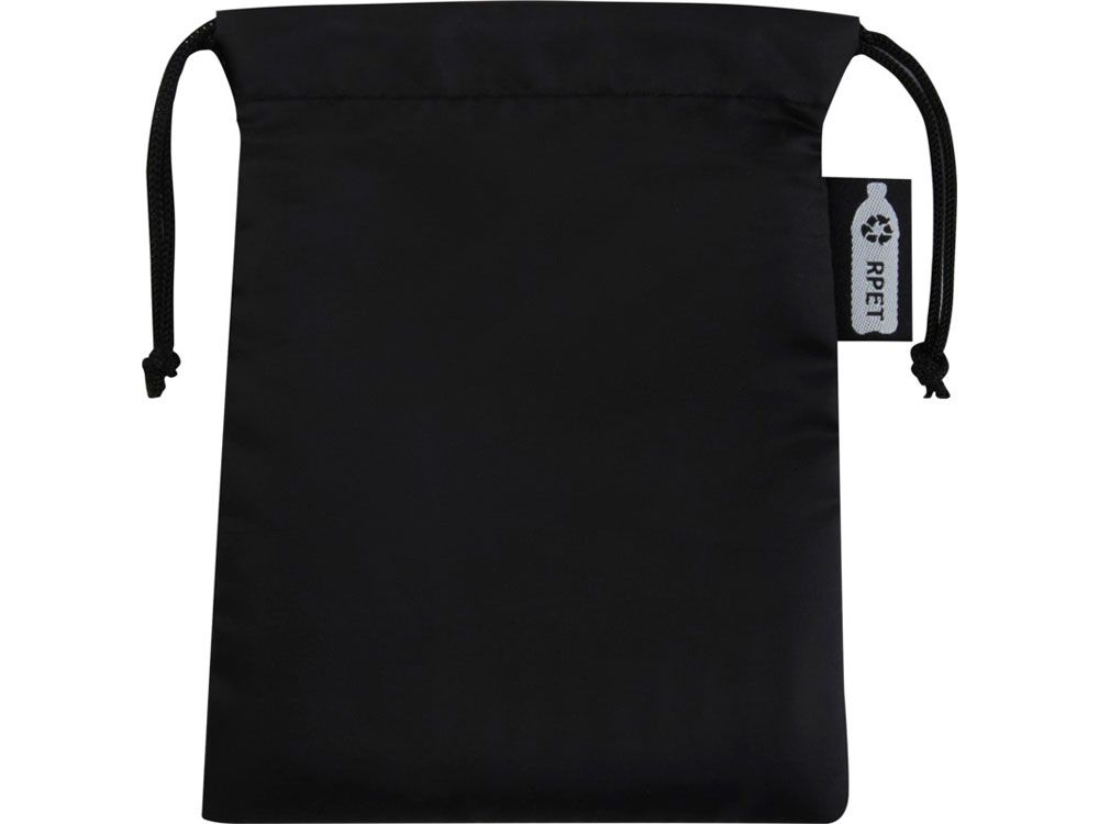 Спортивное охлаждающее полотенце Raquel из переработанного ПЭТ в мешочке, черный-1